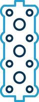 Gasket Line Blue Two Color Icon vector