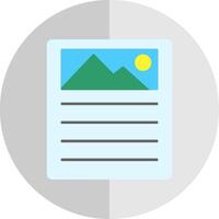 News Paper Flat Scale Icon vector