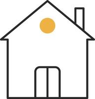 Residence Skined Filled Icon vector