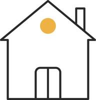 Residence Skined Filled Icon vector