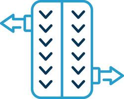 Wheel Alignment Line Blue Two Color Icon vector