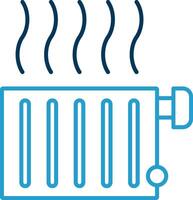 Radiator Line Blue Two Color Icon vector