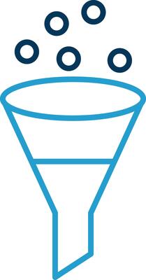Funnel Line Blue Two Color Icon