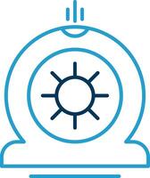 Flat Tire Line Blue Two Color Icon vector