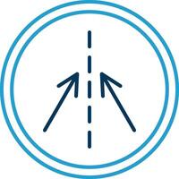 Keep In Line Line Blue Two Color Icon vector
