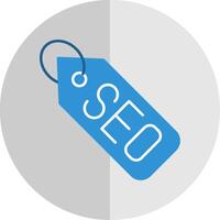 Seo Tag Flat Scale Icon vector