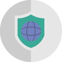 Protected Network Flat Scale Icon vector