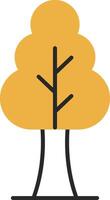 árbol desollado lleno icono vector