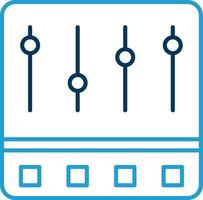 Control Panel Line Blue Two Color Icon vector