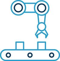 Machine Line Blue Two Color Icon vector
