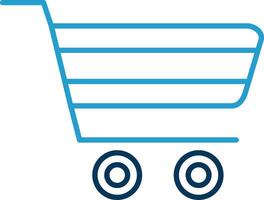 Trolley Line Blue Two Color Icon vector