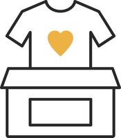 Clothes Donation Skined Filled Icon vector