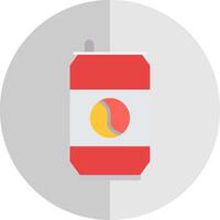 Soda Can Flat Scale Icon vector