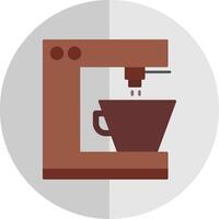 café máquina plano escala icono vector