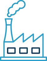 Power Plant Line Blue Two Color Icon vector