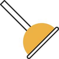 Plunger Skined Filled Icon vector