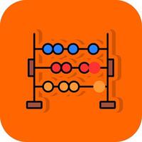 Abacus Filled Orange background Icon vector