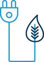 Bio Energy Line Blue Two Color Icon vector