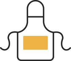 Apron Skined Filled Icon vector