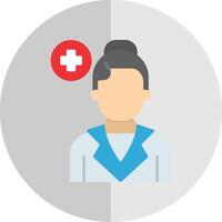 Nurse Flat Scale Icon vector