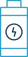 Battery Line Blue Two Color Icon vector