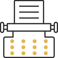 Typewriter Skined Filled Icon vector