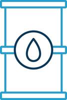 Barrel Line Blue Two Color Icon vector