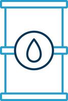 Barrel Line Blue Two Color Icon vector