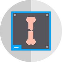 Bone X - ray Flat Scale Icon vector