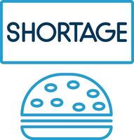 Shortage Line Blue Two Color Icon vector