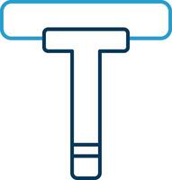 Squeegee Line Blue Two Color Icon vector