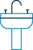 Sink Line Blue Two Color Icon vector