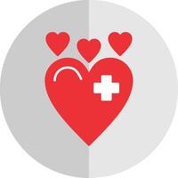 Heart Flat Scale Icon vector