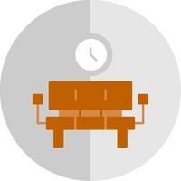 Waiting Room Flat Scale Icon vector