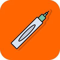 Corrector Filled Orange background Icon vector