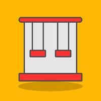Trapeze Filled Shadow Icon vector