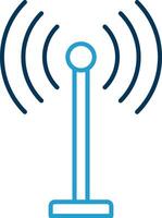 Antenna Line Blue Two Color Icon vector