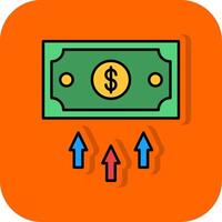 Finance Filled Orange background Icon vector