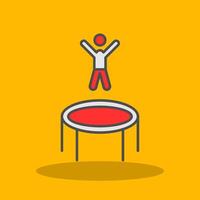Trampoline Filled Shadow Icon vector