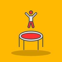 Trampoline Filled Shadow Icon vector