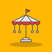 Carousel Filled Shadow Icon vector