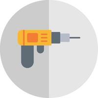 Drilling Machine Flat Scale Icon vector