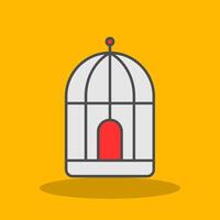 Circus Cage Filled Shadow Icon vector