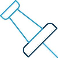 Pinned Line Blue Two Color Icon vector