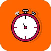 Stopwatch Filled Orange background Icon vector