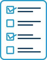 Check Line Blue Two Color Icon vector