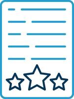 Assessment Line Blue Two Color Icon vector