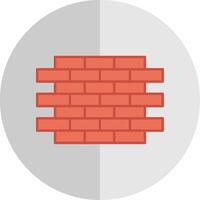 Brick Wall Flat Scale Icon vector