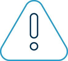 Alert Line Blue Two Color Icon vector