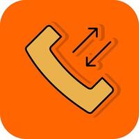 Contact Us Filled Orange background Icon vector